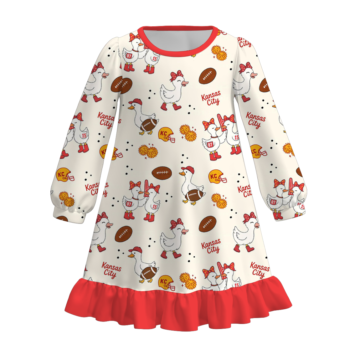 (Pre Order)Girls TS Print Pajamas Dress