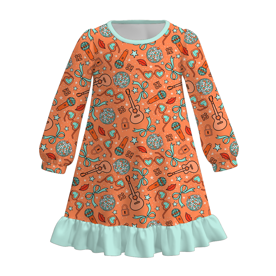 (Pre Order)Girls TS Print Pajamas Dress