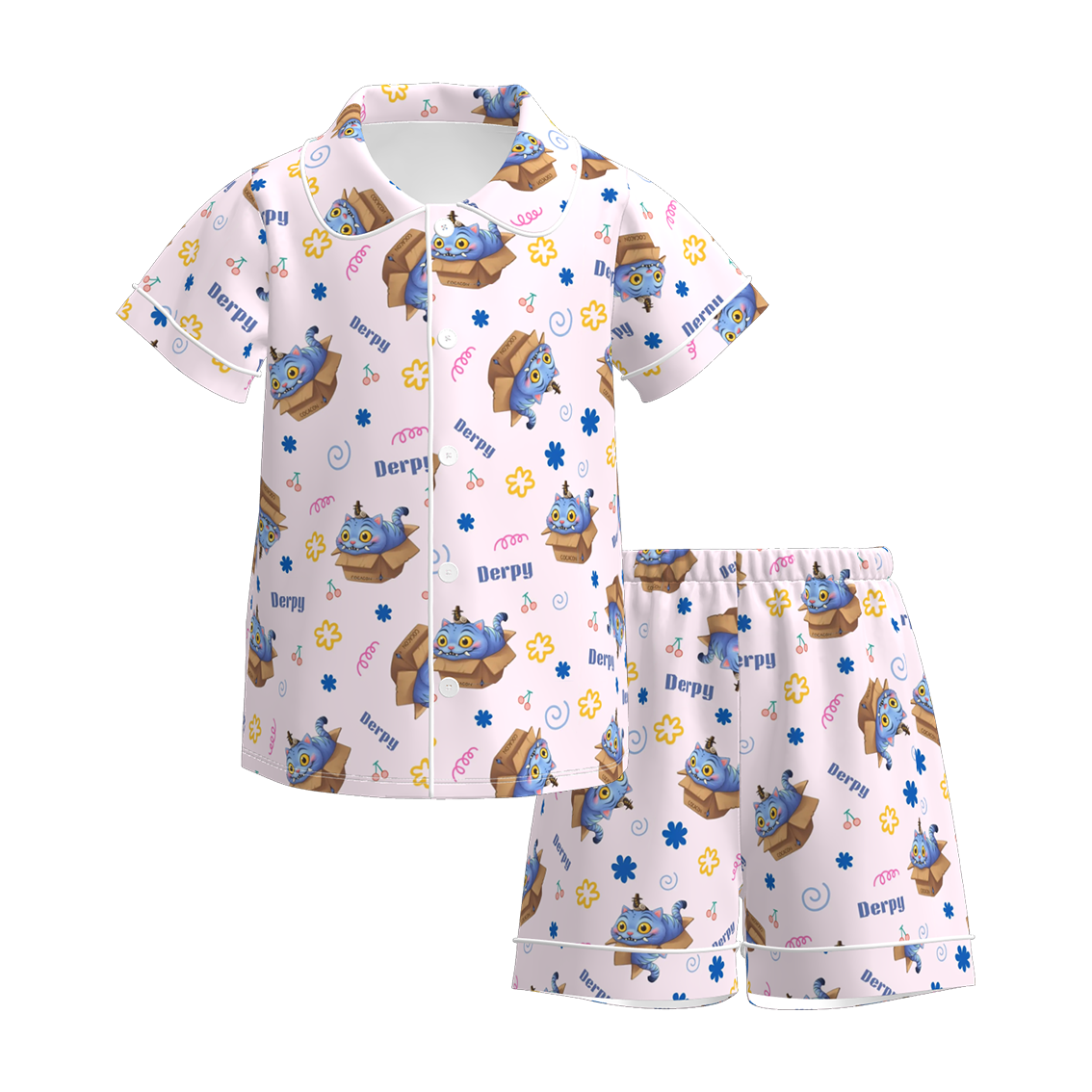 (Pre Order)Girls Movie Character Print Pajamas
