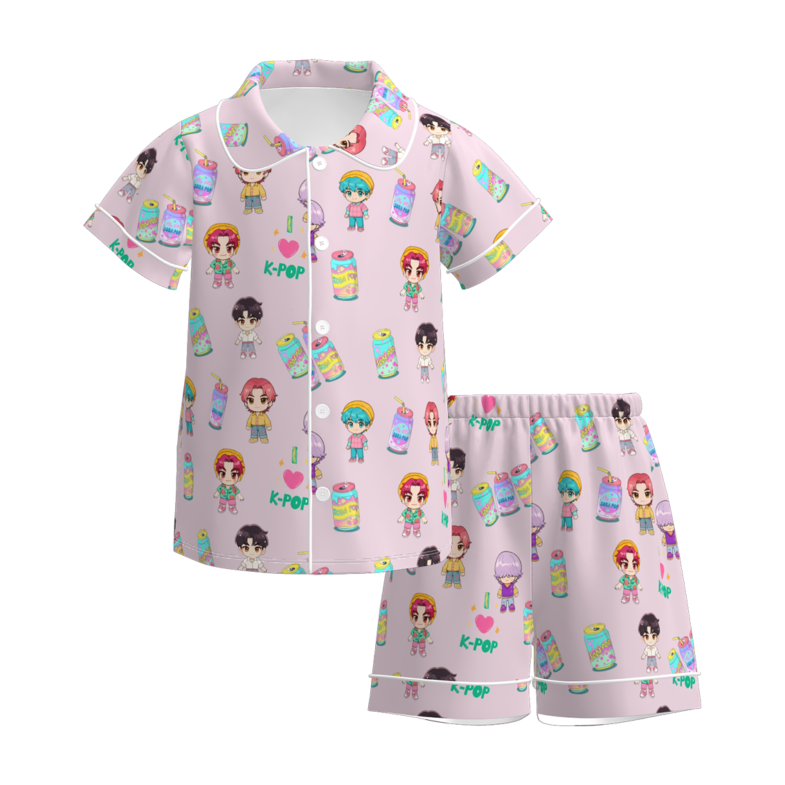 (Pre Order)Girls Movie Character Print Pajamas