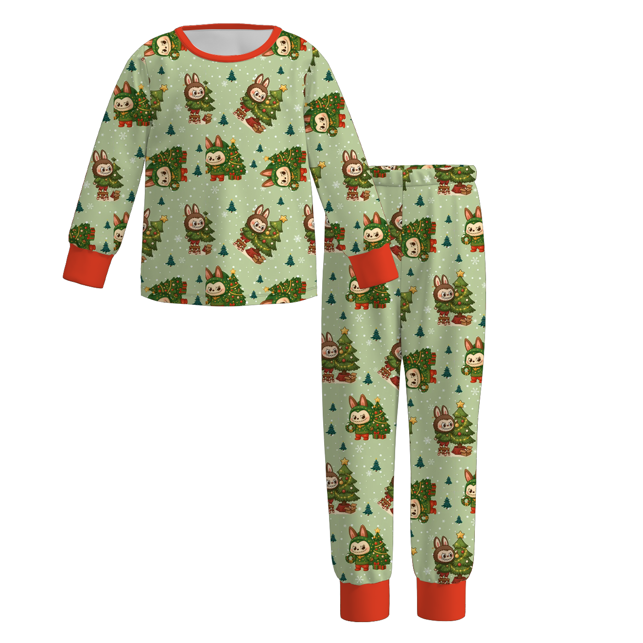 (Pre Order)Girls Christmas LBB Print Pajamas