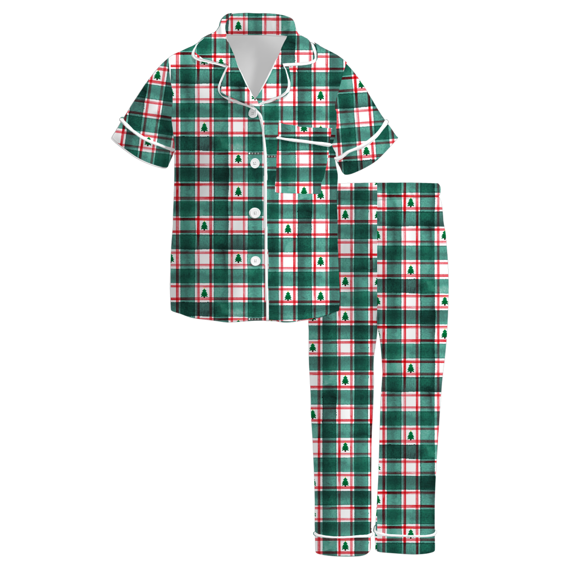 (Pre Order)Girls Christmas Print Pajamas