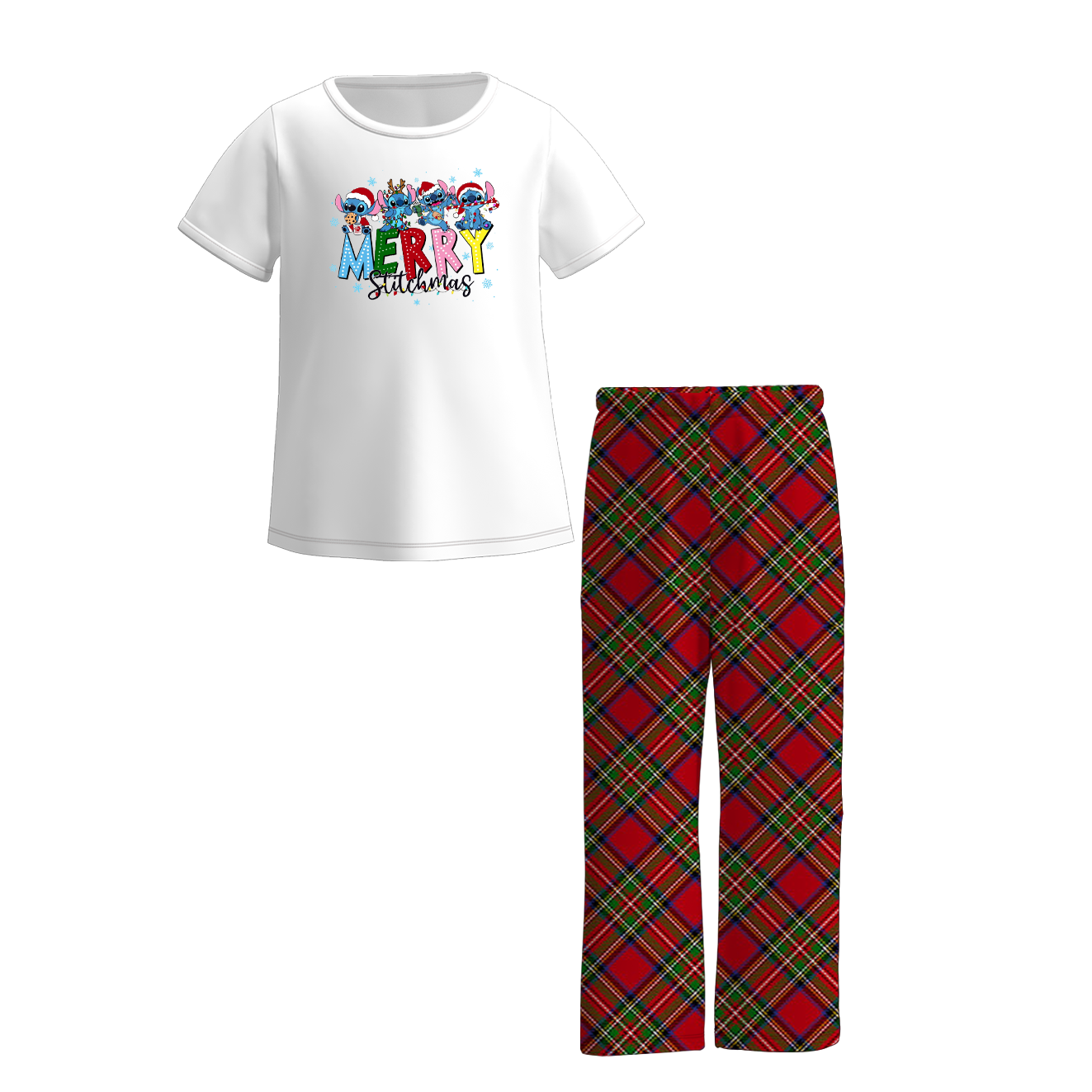 (Pre Order)Family Christmas Blue Dog Print Pajamas