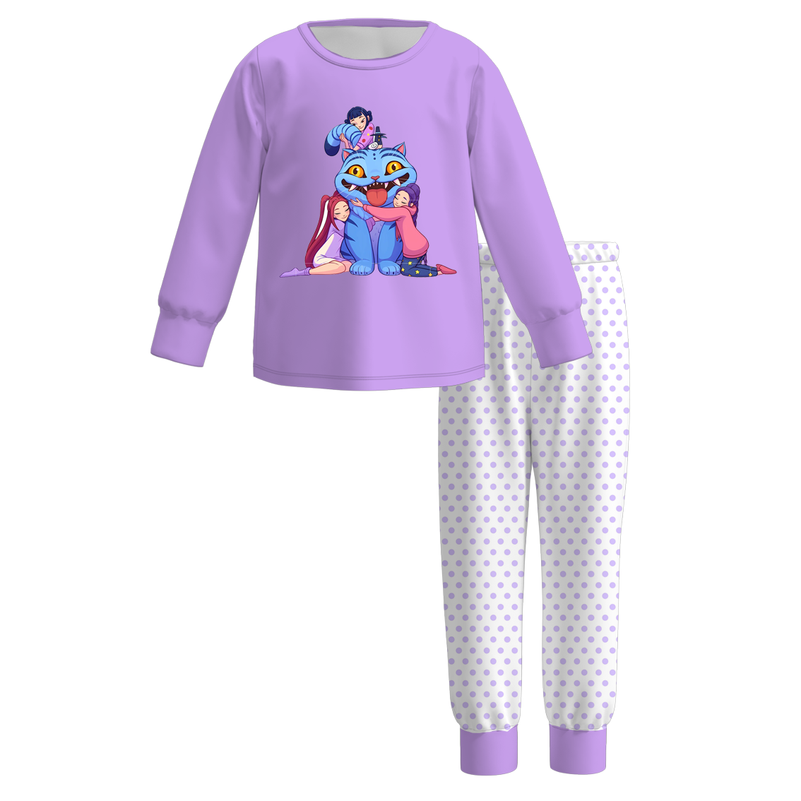 (Pre Order)Girls Movie Character Print Pajamas