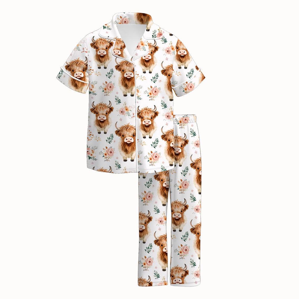 (Pre Order)Family Fall Cowgirl Print Dress,Pajamas,Romper