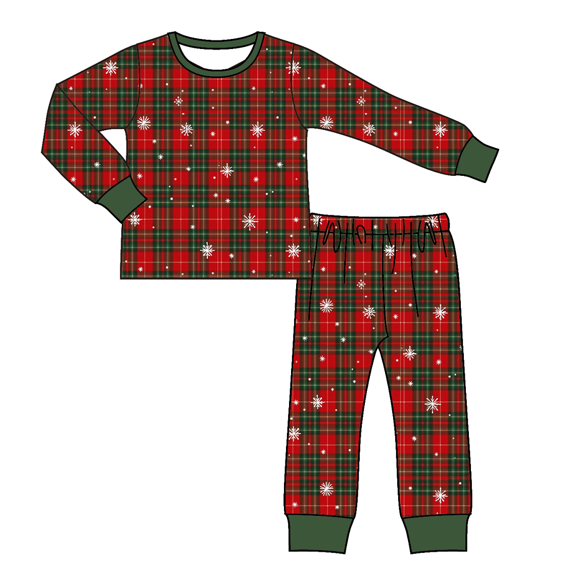 (Pre Order)Family Christmas Plaid Dress,Set,Pants&Romper