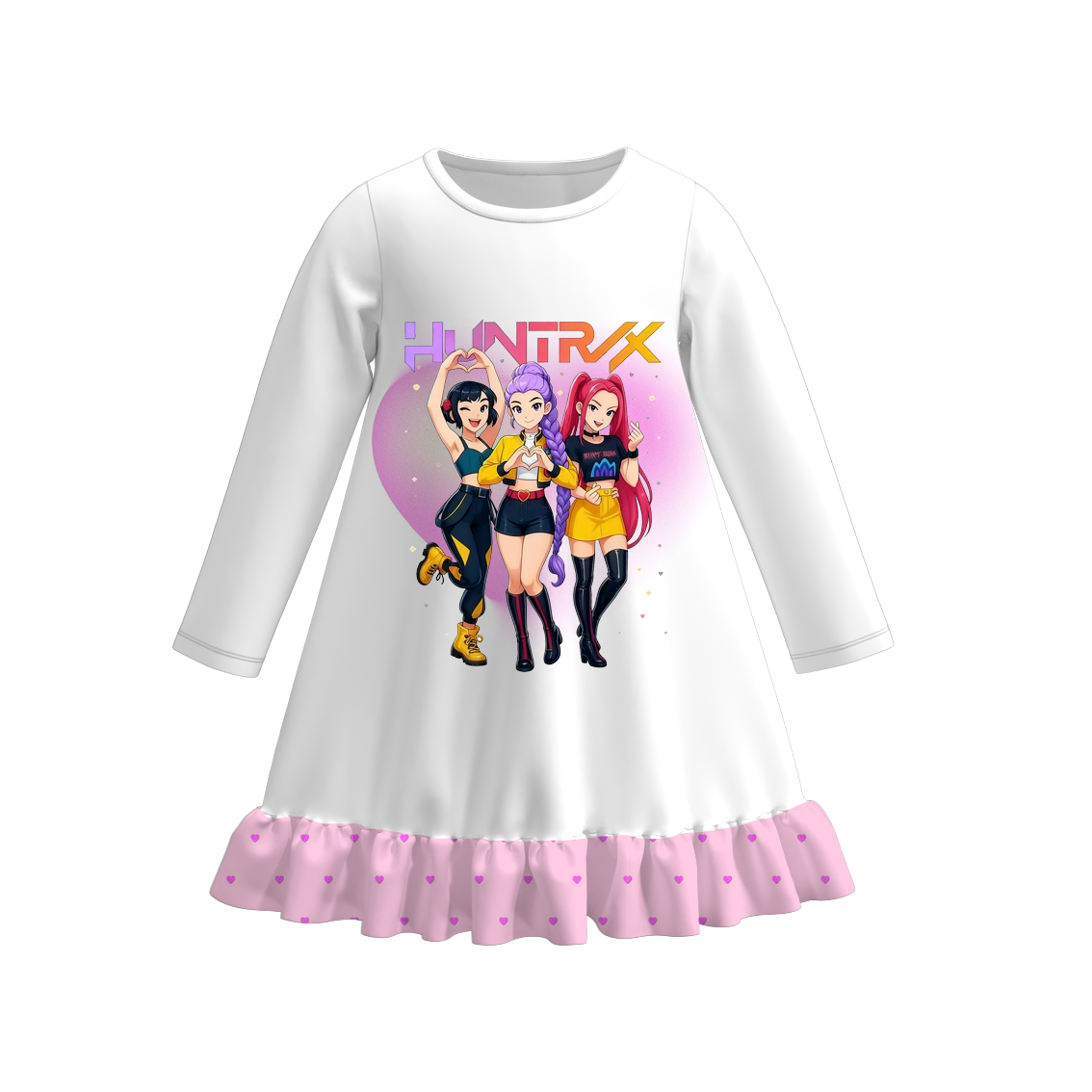 (Pre Order)Girls Movie Character Print Pajamas Dress