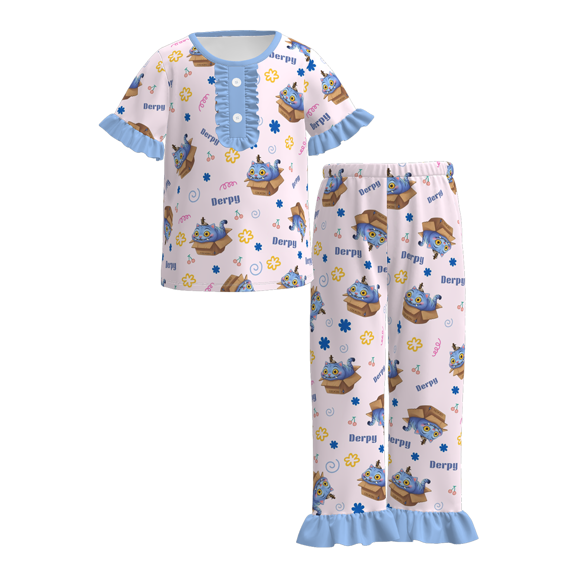 (Pre Order)Girls Movie Character Print Pajamas