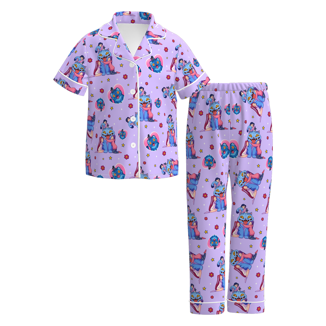 (Pre Order)Girls Movie Character Print Pajamas