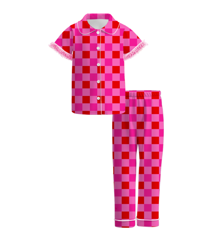 (Pre Order)Girls Valentine's Day Print Pajamas
