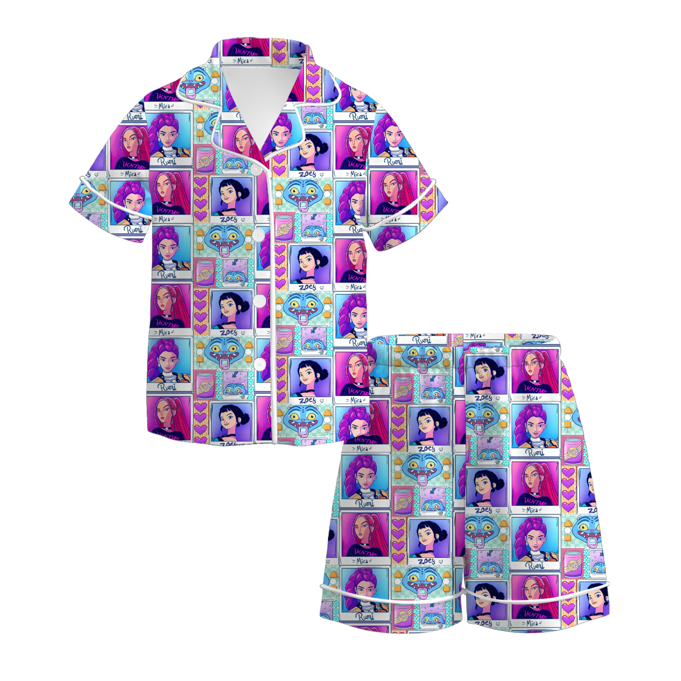 (Pre Order)Girls Movie Character Print Pajamas