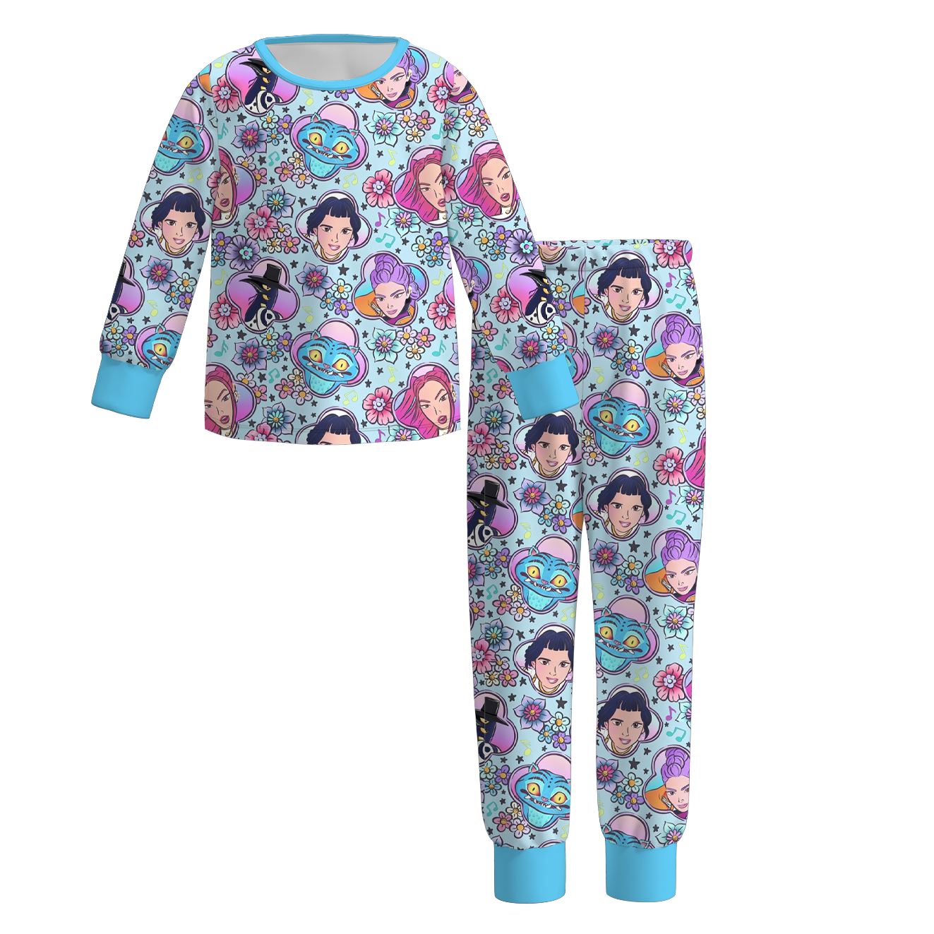 (Pre Order)Girls Movie Character Print Pajamas