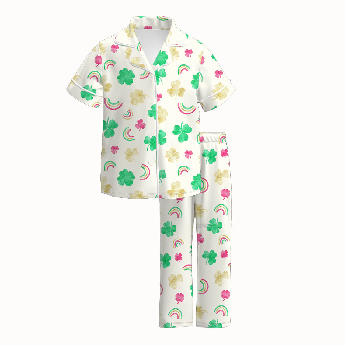 (Pre Order)Sisters St. Patrick's Day Shamrock Print Dress,Set&Romper