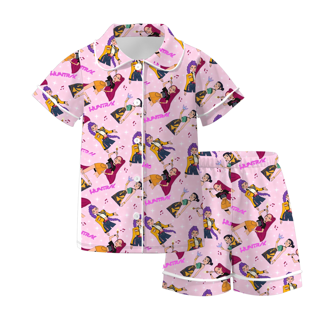 (Pre Order)Girls Spring&Summer Movie Character Print Pajamas