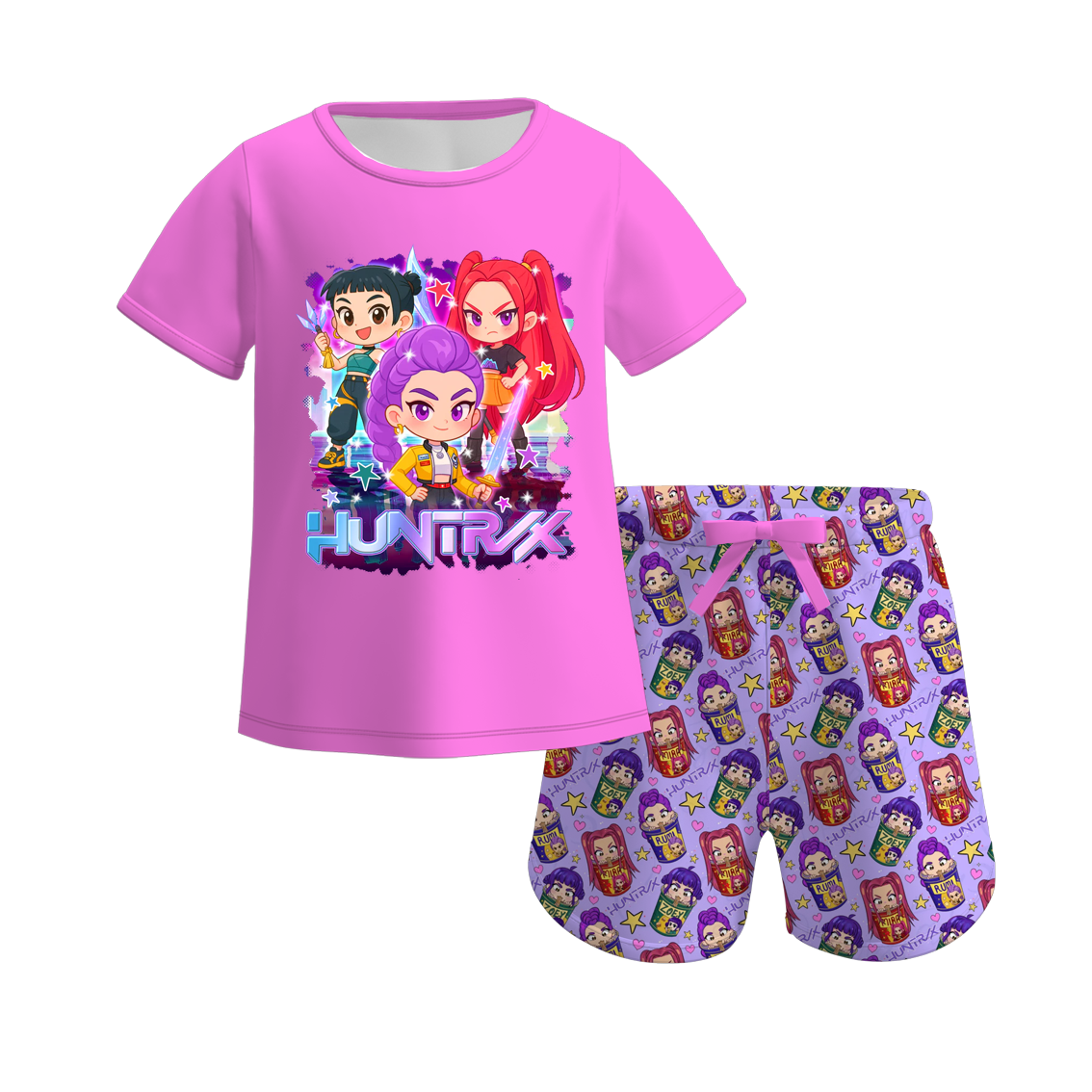 (Pre Order)Girls Spring&Summer Movie Character Print Pajamas