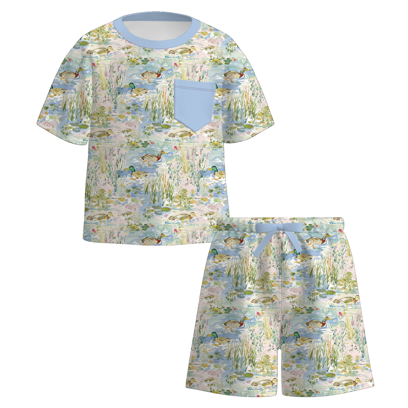 (Pre Order)Girls Spring&Summer Print Pajamas