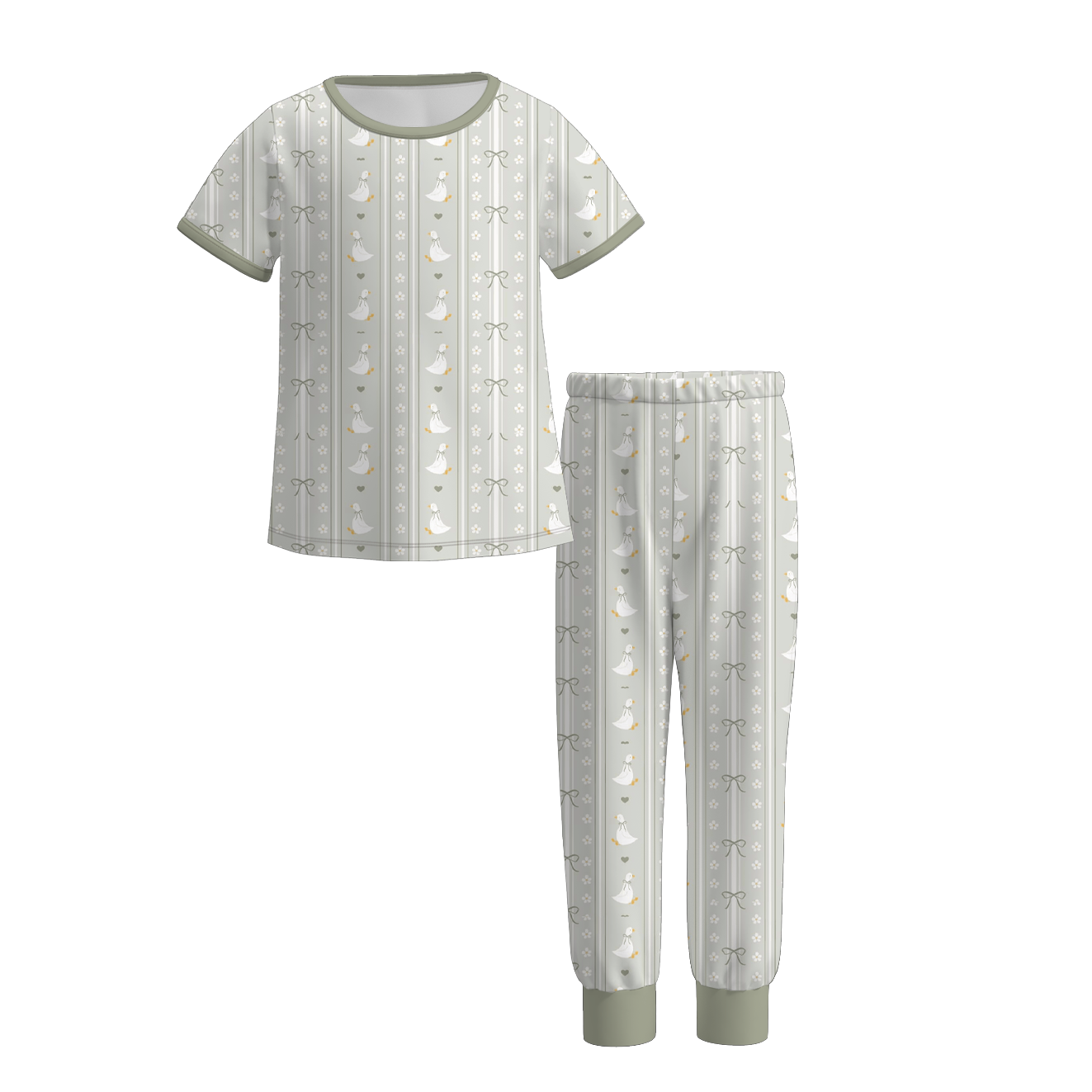 (Pre Order)Girls Spring&Summer Print Pajamas