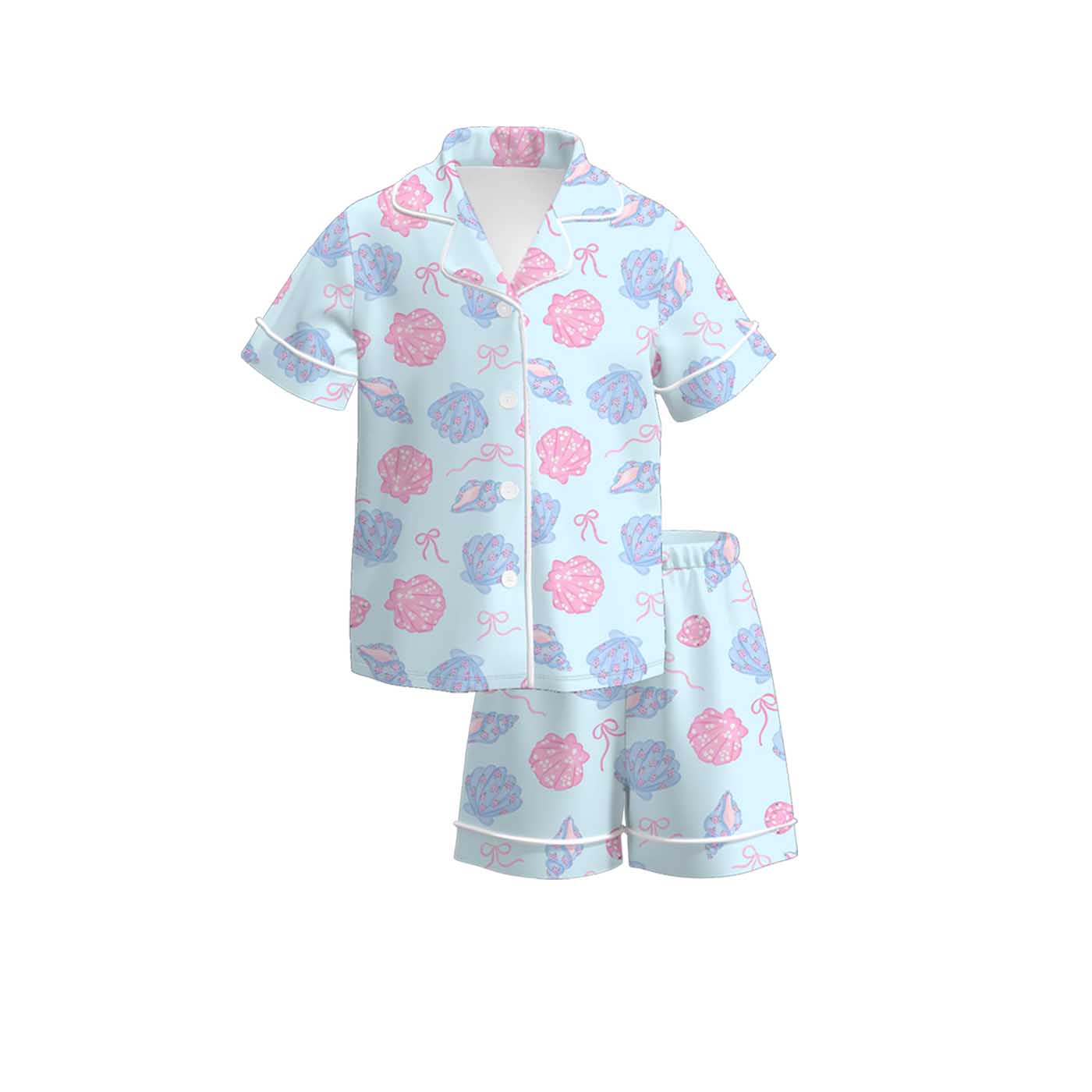 (Pre Order)Sisters Spring&Summer Seashell Print Dress,Set&Romper