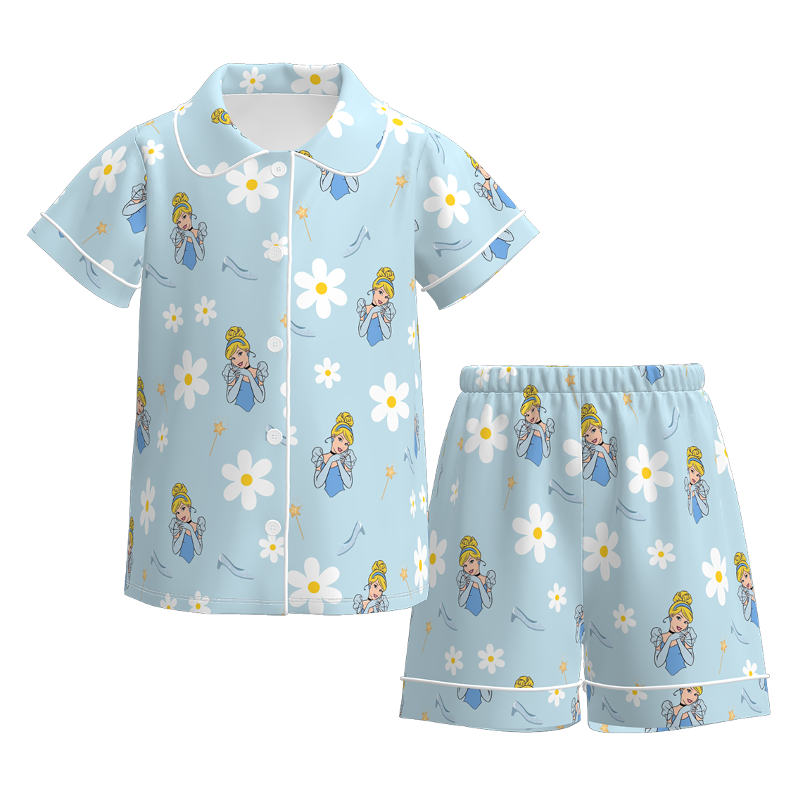 (Pre Order+Prepack Zone)Girls Summer Princess&Cartoon Print Pajamas(Mix Size)