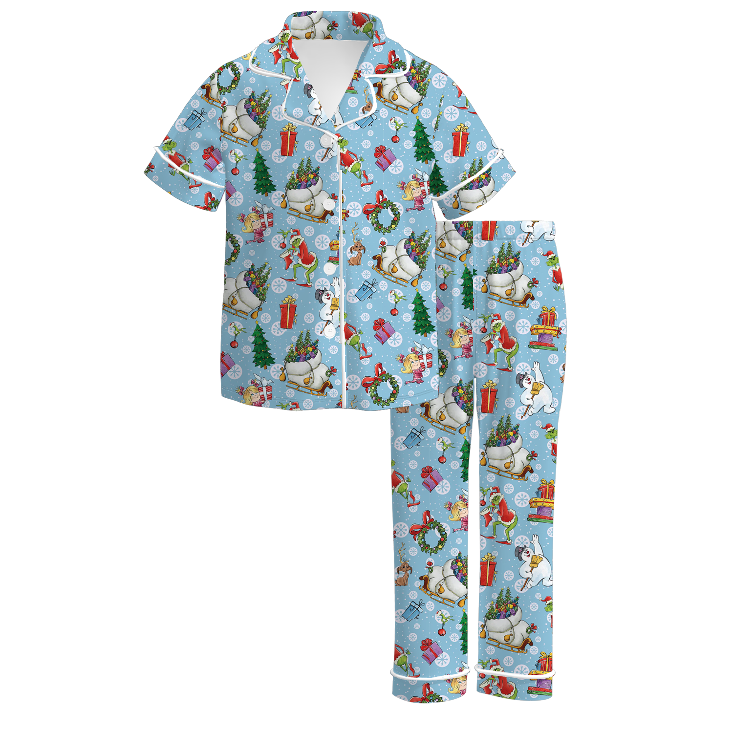 (Pre Order)Sisters Christmas Print Dress&Pajamas