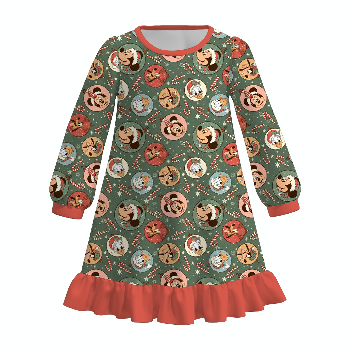 (Pre Order)Girls Christmas Print Pajamas
