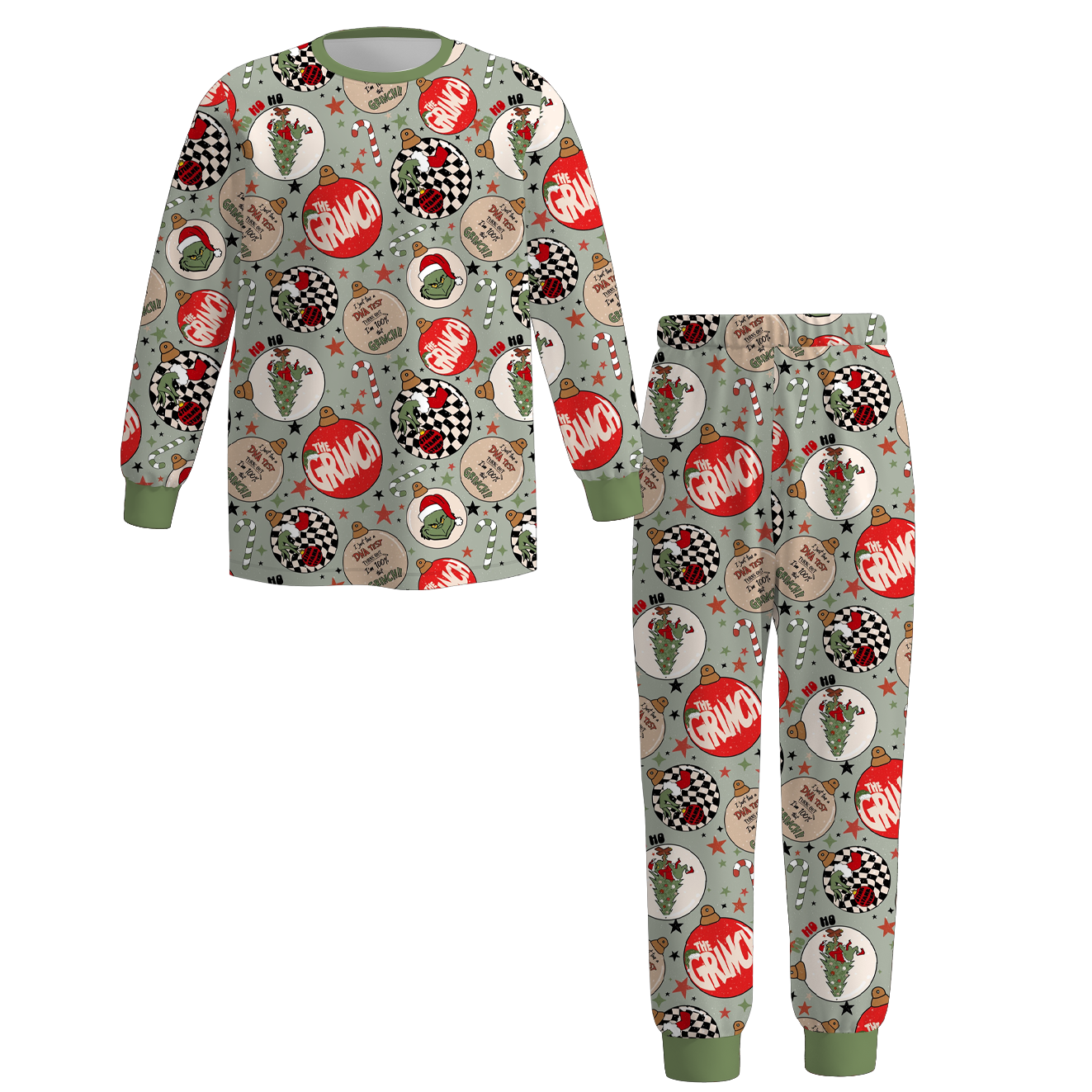 (Pre Order)Adults Unisex Christmas Cartoon Print Pajamas