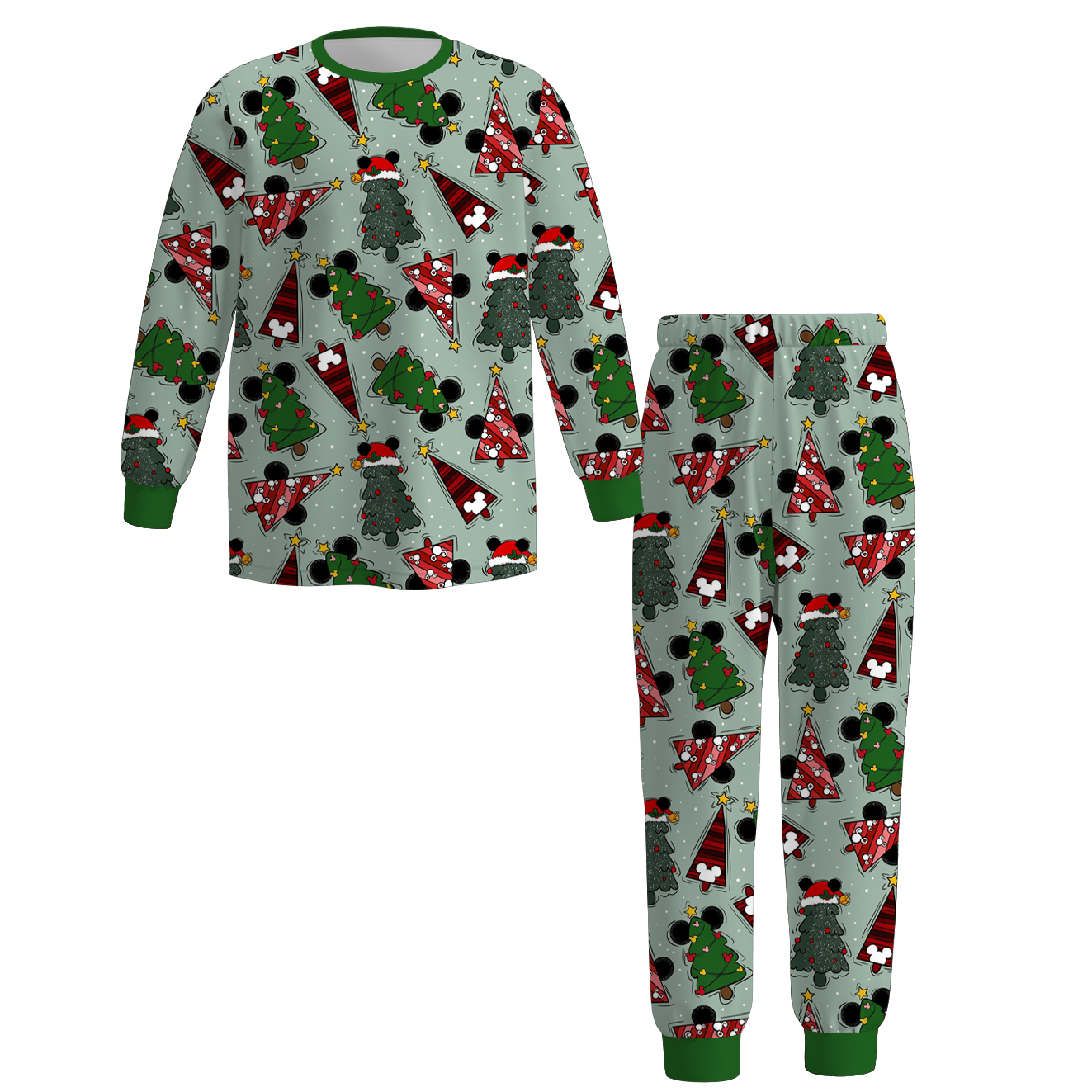 (Pre Order)Adults Unisex Christmas Cartoon Print Pajamas