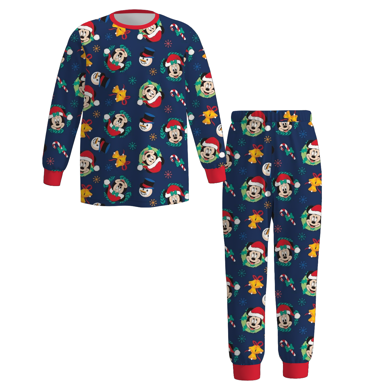 (Pre Order)Adults Unisex Christmas Cartoon Print Pajamas