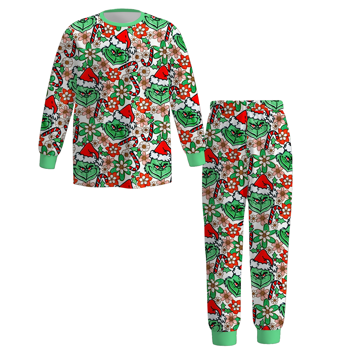 (Pre Order)Adults Unisex Christmas Cartoon Print Pajamas