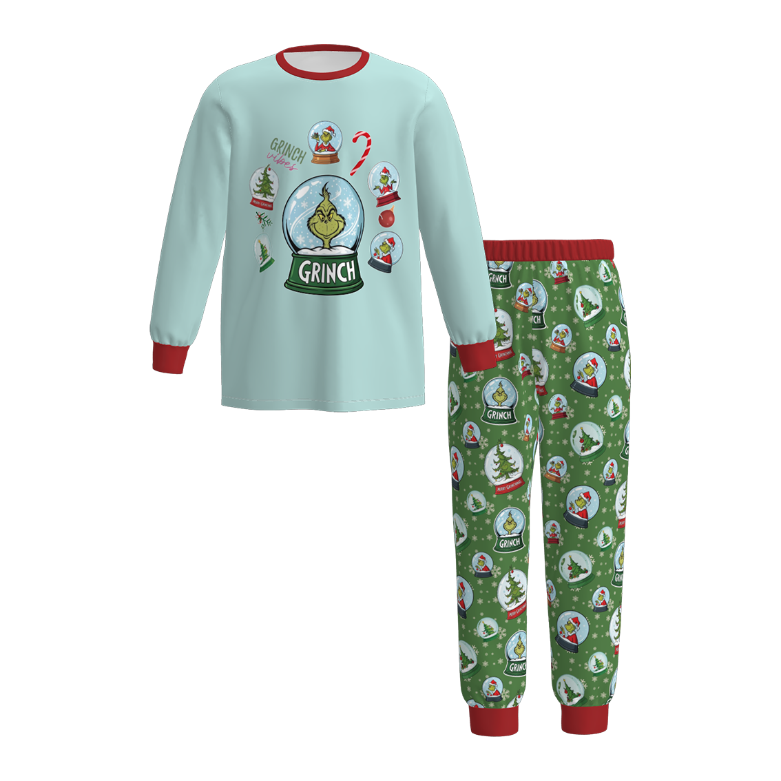 (Pre Order)Family Christmas Cartoon Print Pajamas