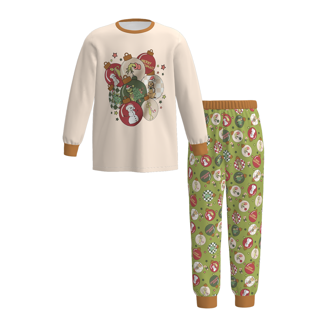 (Pre Order)Family Christmas Cartoon Print Pajamas