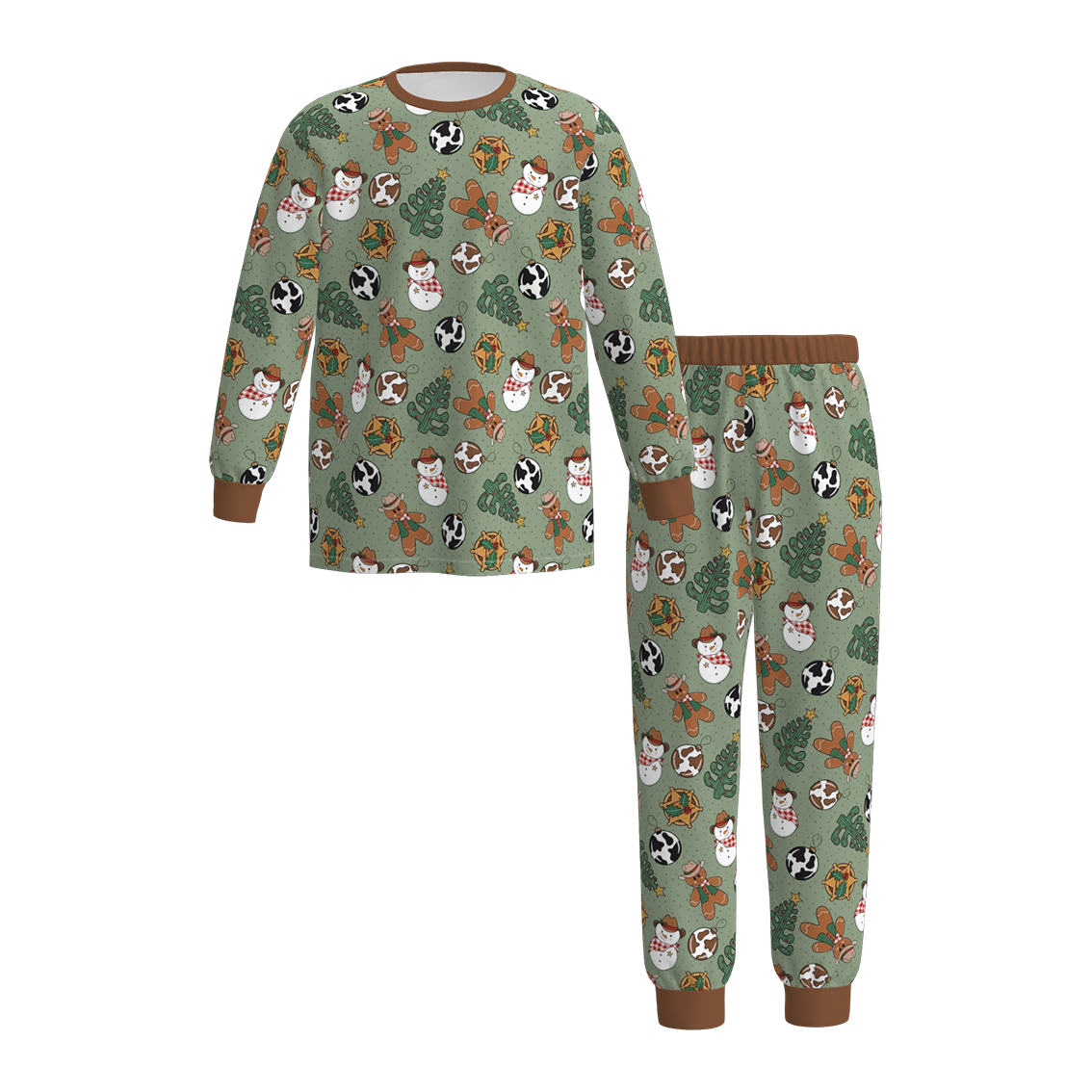(Pre Order)Family Christmas Cartoon Print Pajamas