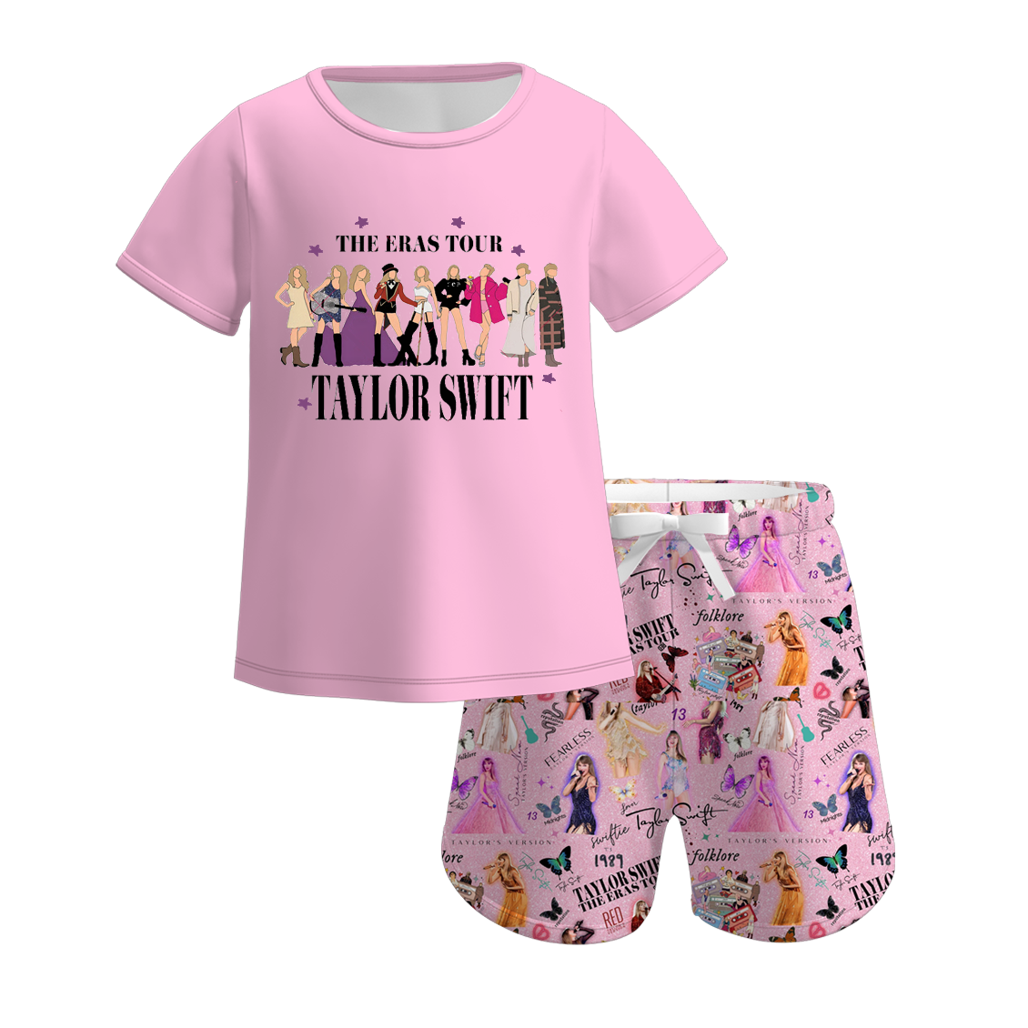 (Pre Order)TS Print Mommy and Me Short Set Pajamas