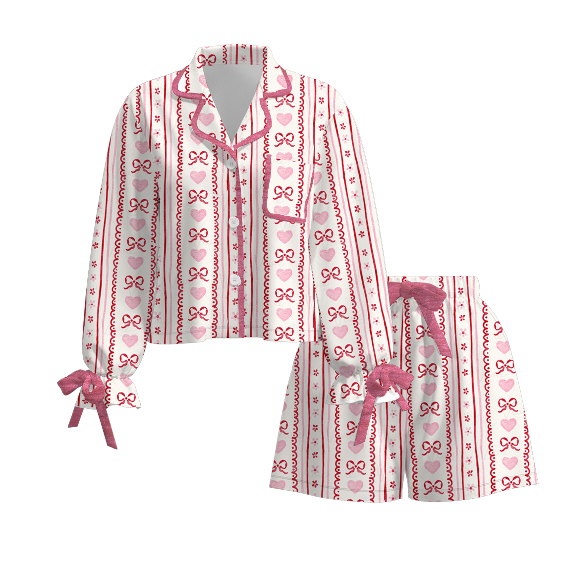 (Pre Order)Adults Valentine's Day Print Pajamas