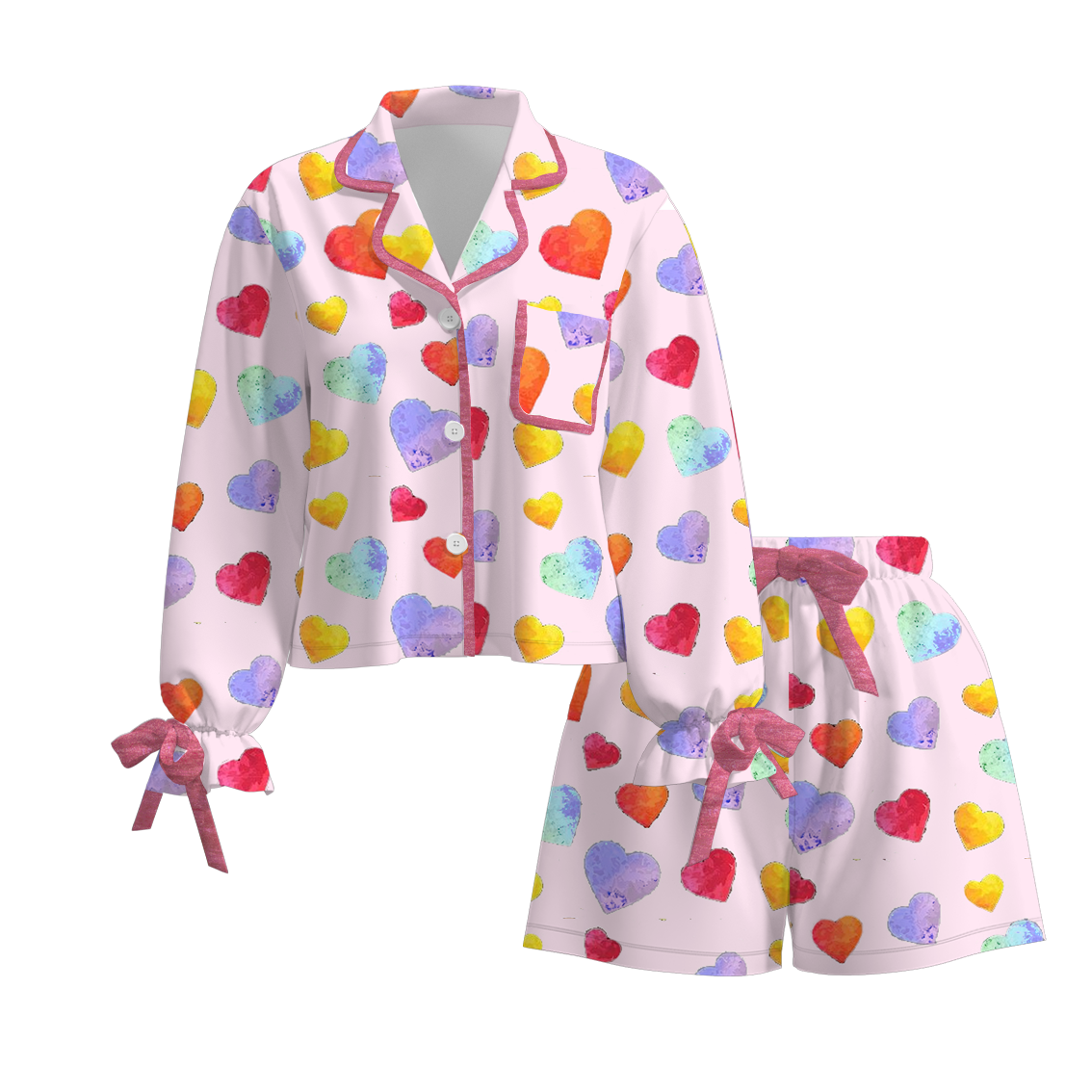 (Pre Order)Adults Valentine's Day Print Pajamas