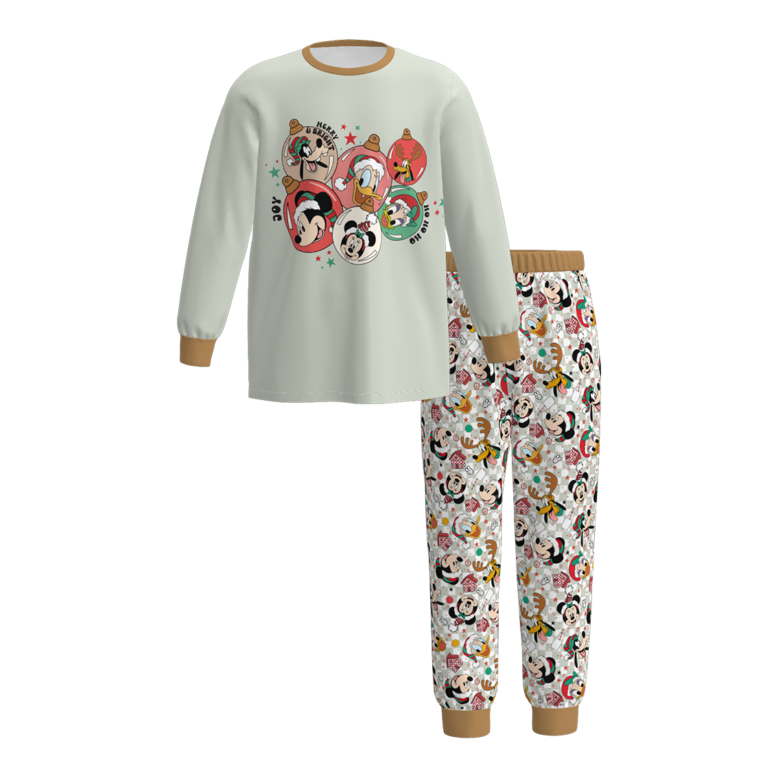 (Pre Order)Adults Christmas Cartoon Print Pajamas