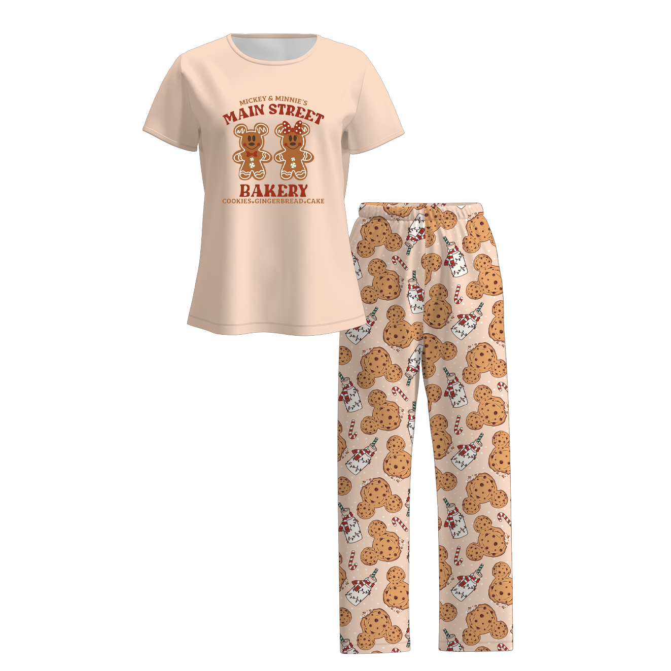 (Pre Order)Family Christmas Gingerbread Print Pajamas