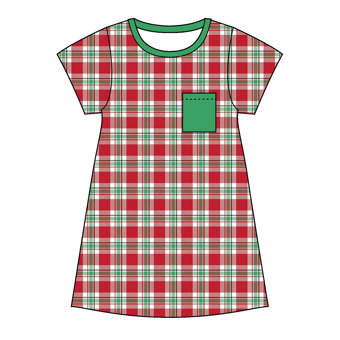 (Pre Order)Family Christmas Plaid Dress,Set,Pants&Romper