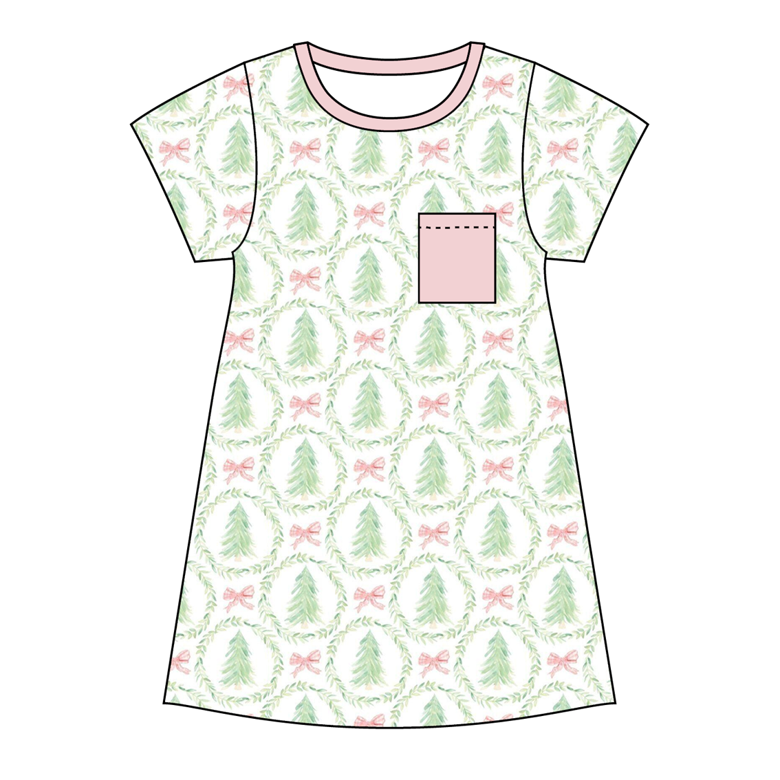 (Pre Order)Family Christmas Tree Dress,Set,Pants&Romper