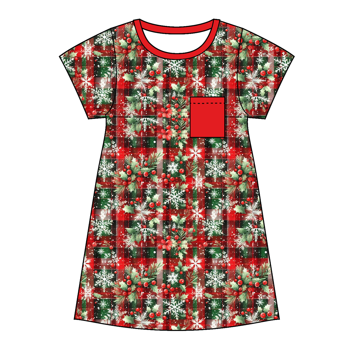 (Pre Order)Family Christmas Snowflake Dress,Set,Pants&Romper