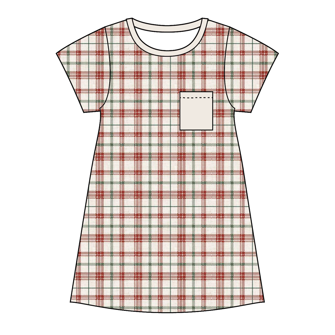 (Pre Order)Family Christmas Plaid Print Dress,Set,Pants&Romper