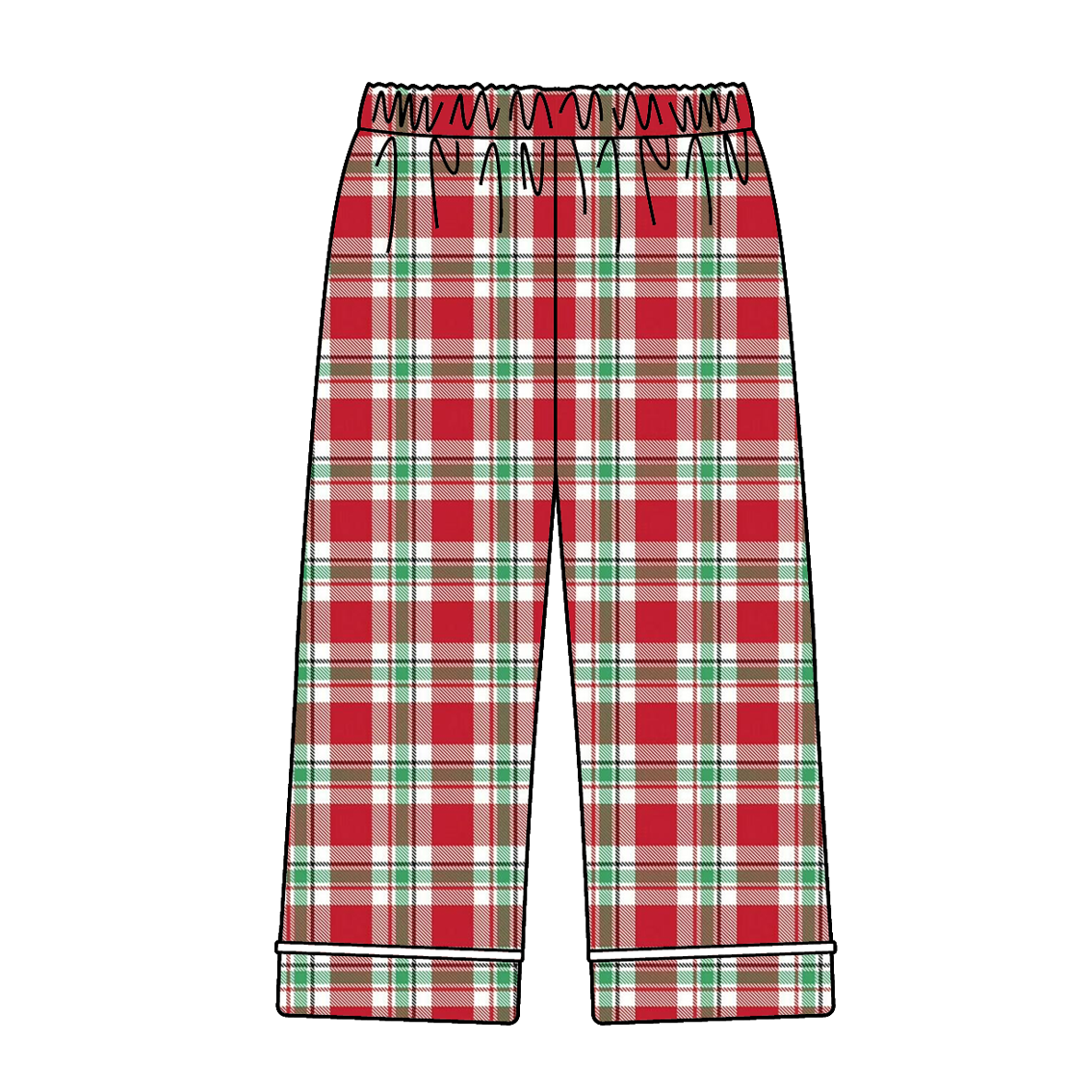 (Pre Order)Family Christmas Plaid Dress,Set,Pants&Romper