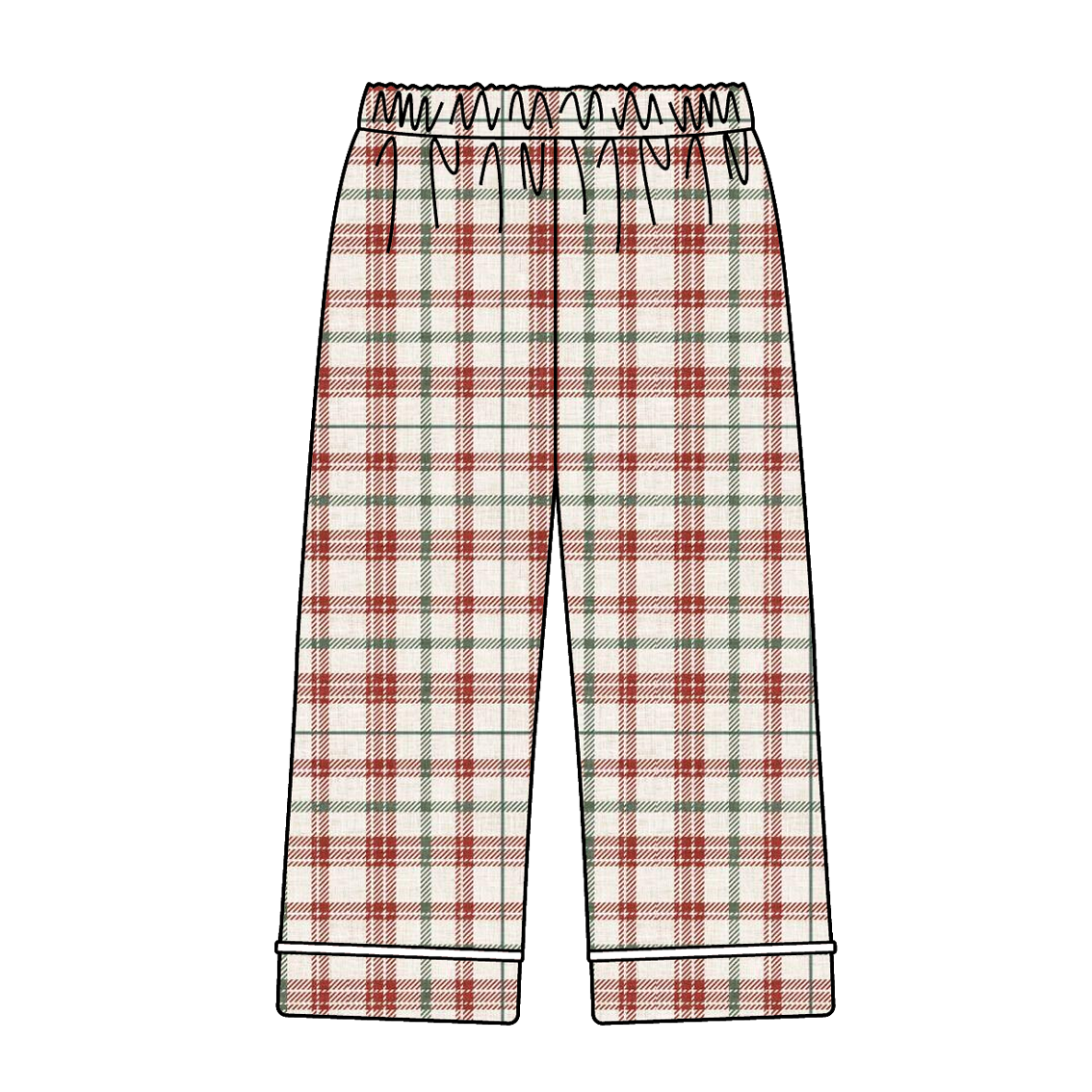 (Pre Order)Family Christmas Plaid Print Dress,Set,Pants&Romper