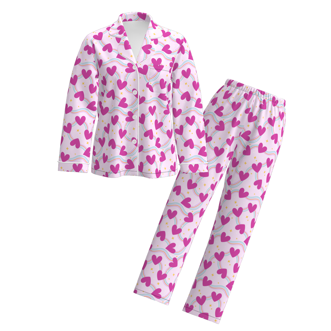 (Pre Order)Adults Valentine's Day Print Pajamas