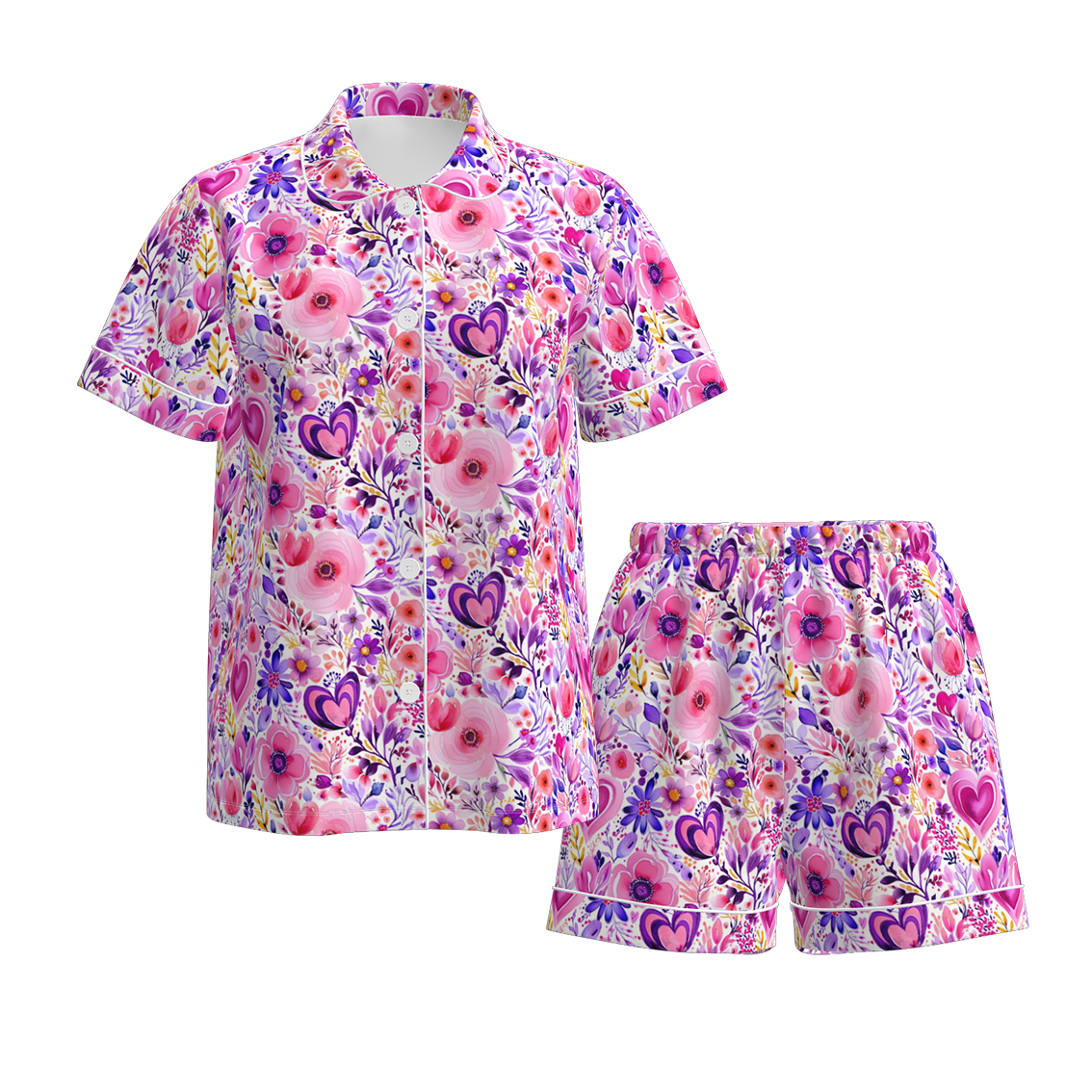 (Pre Order)Mommy and Me Valentine's Day Print Pajamas