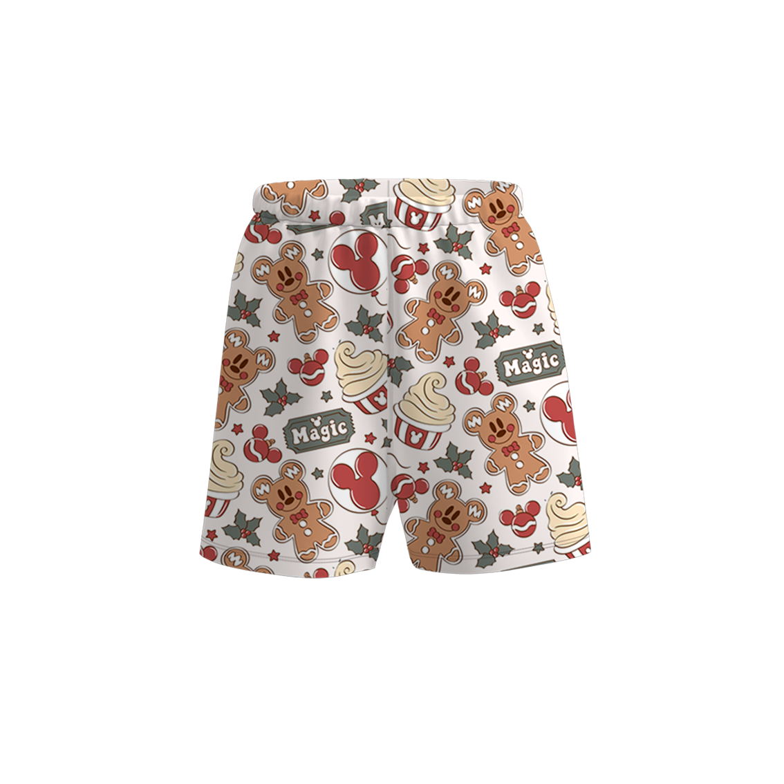 (Pre Order)Boys Christmas Gingerbread Print Set&Pants