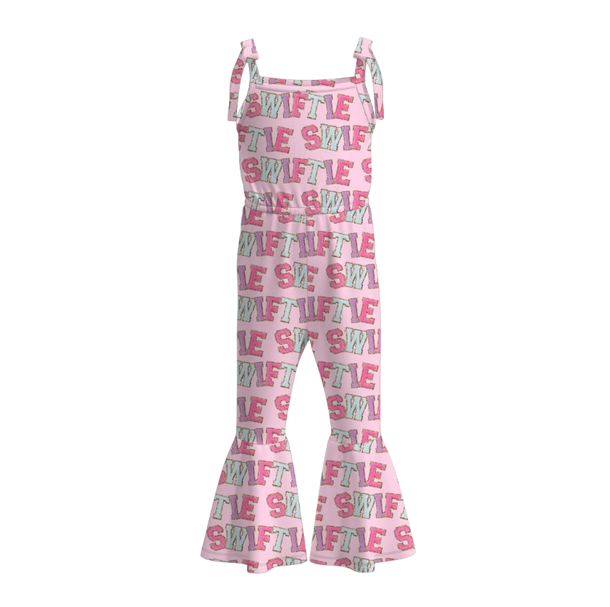 (Pre Order)Girls Character Print Jumpsuit