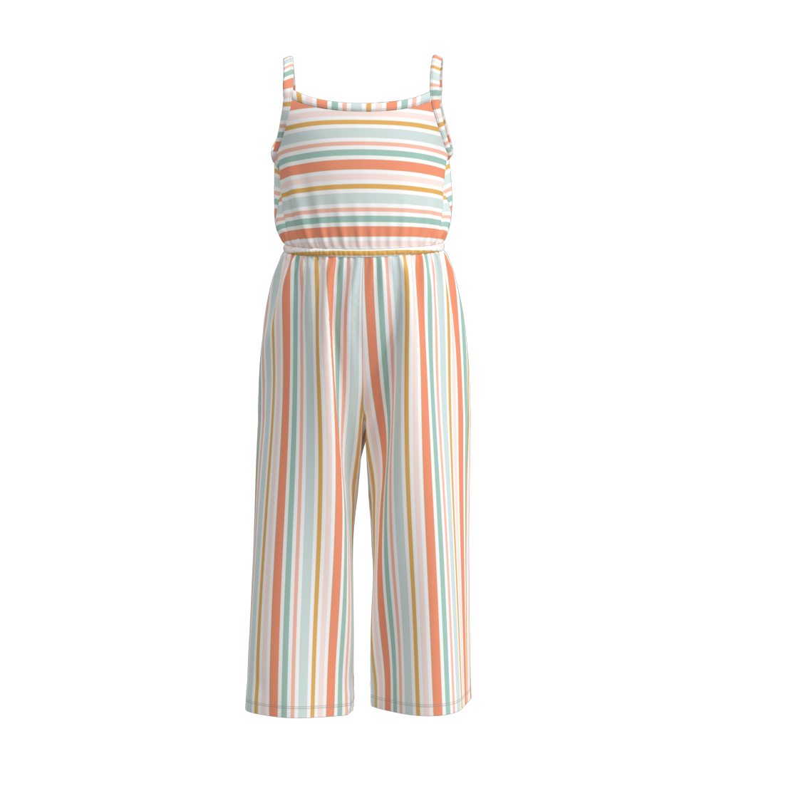 (Pre Order)Mommy and Me Stripes Floral Print Jumpsuit