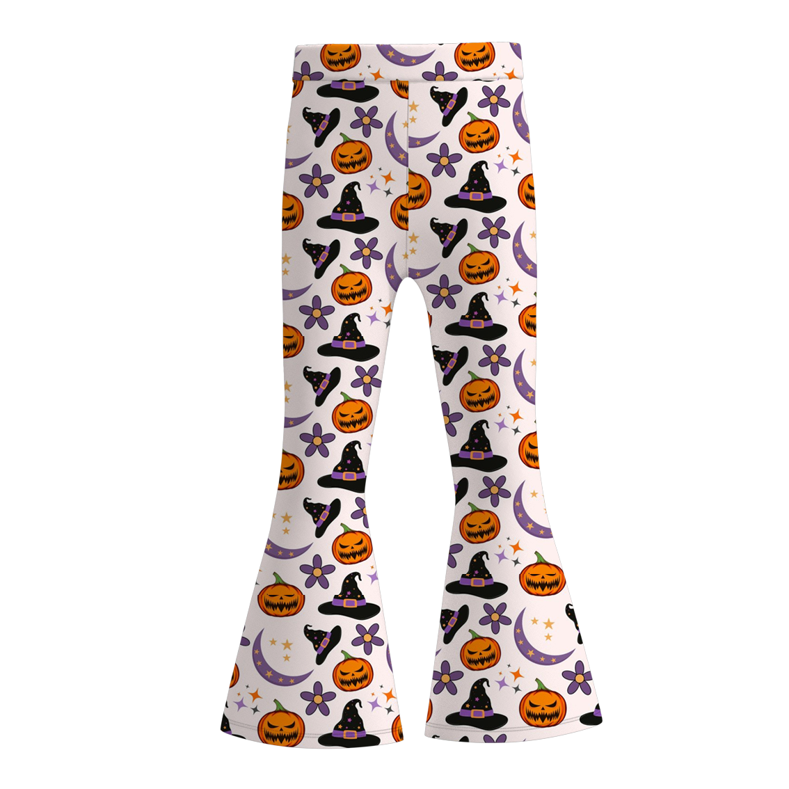 (Pre Order)Girls Halloween Print Bell Pants