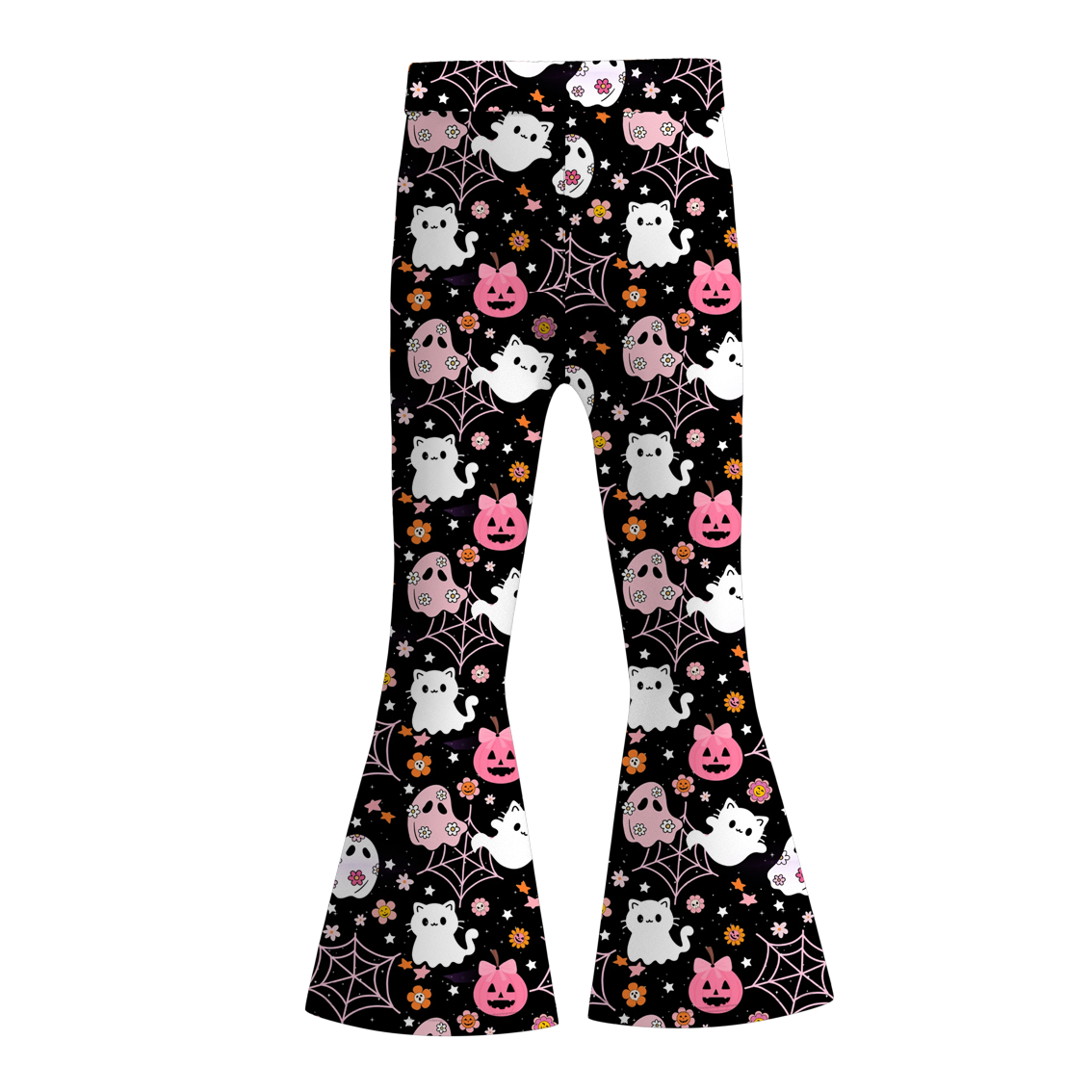 (Pre Order)Girls Halloween Print Bell Pants